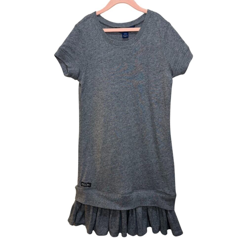 Polo by Ralph Lauren Girls' Drop Waist Sweater Dress - Gray Size L (12-14)